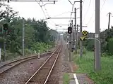 ホームから高松駅方面を望む(2013年8月)