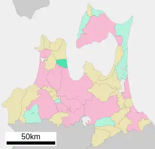 蓬田村位置図