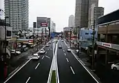 中央区上落合の歩道橋から北与野駅方面