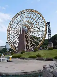 埼玉県立川の博物館の巨大水車。直径24.2mは日本一の大きさ。