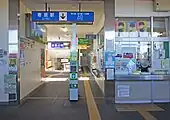 簡易改札機撤去前の改札口（2022年1月）