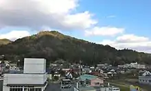 吉田郡山城跡の遠景
