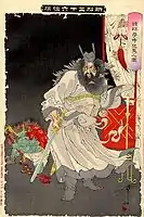 『鍾馗夢中捉鬼之図』(月岡芳年『新形三十六怪撰』)