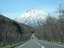 喜茂別町 (国道276号)から望む羊蹄山