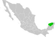 メキシコ内のユカタン州の位置の位置図