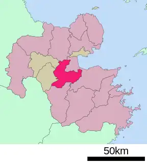 由布市位置図