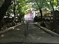 拝殿前から一の鳥居を望む