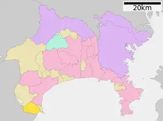 湯河原町位置図