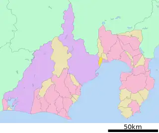 由比町位置図