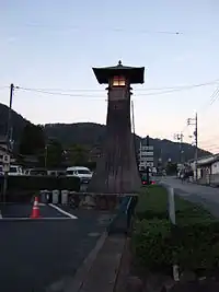湯郷温泉にある常夜灯