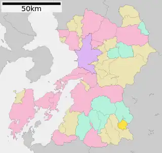 湯前町位置図