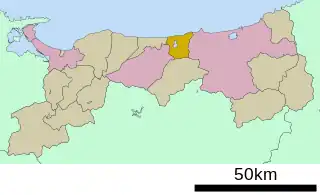 湯梨浜町位置図