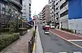 湯島二丁目と三丁目の間にある清水坂（2018年2月3日撮影）