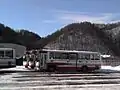 本社ターミナルで並ぶ旧塗装車（2007年1月）