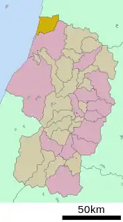 遊佐町位置図
