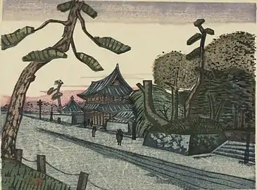 「新東京百景」より「芝増上寺」 1929年(同)