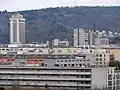 ゼーバッハ から見たエルリコンとチューリッヒ北部の景色