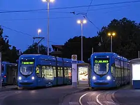 ザグレブ市電の超低床電車・TMK 2200（2009年撮影）