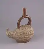 Squash carved into a teapot shape