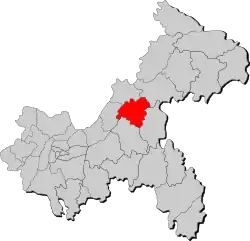 重慶市中の忠県の位置