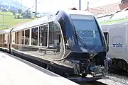 軌間可変機構を備えた制御車(ABst 384)(2022年撮影)