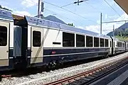 軌間可変機構を備えた中間客車(As 194)(2022年撮影)