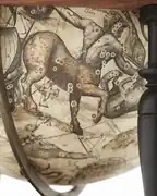 ウィレム・ブラウの天球儀（1602年）に描かれた Musca（はえ）。