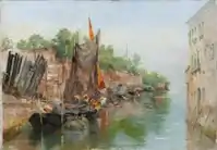 ヴェネツィアの運河の風景